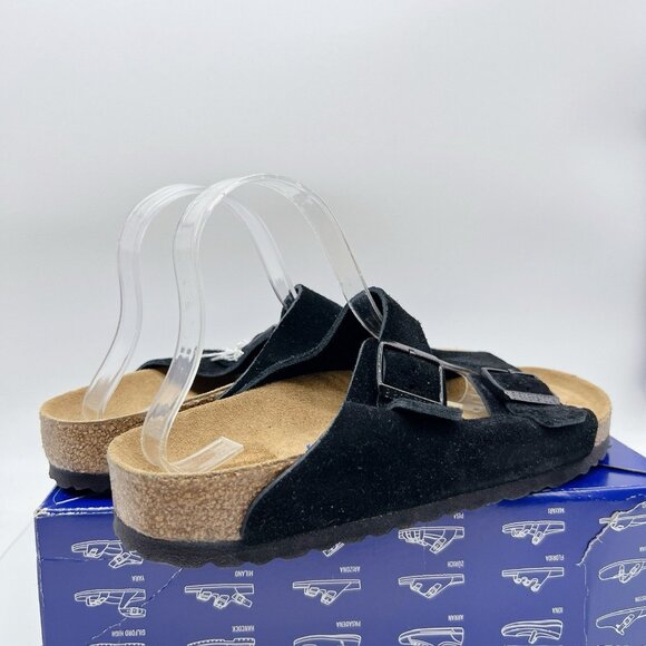 Birkenstock Arizona Soft Footbed Sandal Black Suede EU 45 Mens US 12- 12.5 Wide - Picture 7 of 14